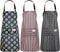 SATINIOR 3 Pieces Women Waterproof Apron with Pockets Adjustable Cooking Aprons Kitchen Bib for Baking Household Cleaning...